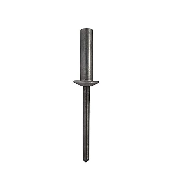 Blind Rivet, Dome Head, 0.125 in Dia., 0.377 in L, Aluminum Body, 1000 PK